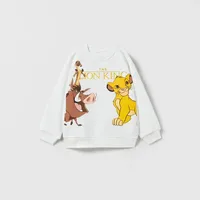 2024 Spring Autumn New Hot Selling Sweater Set Boys And Girls Fashion Trend Tops Pants Cartoon Printed Simba Children's Clothing 2