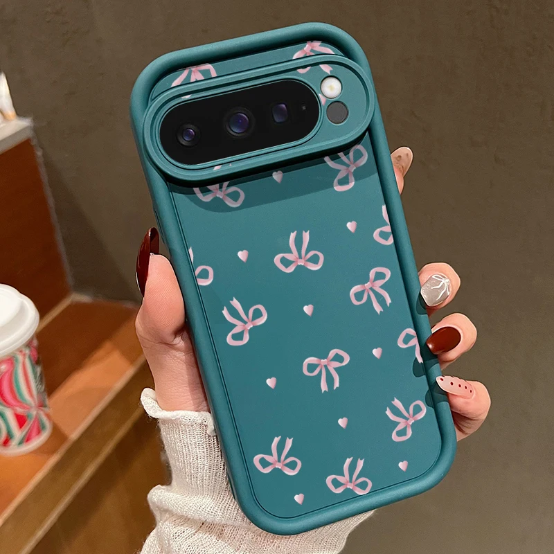 Charming Pink Bow Print Shockproof TPU Phone Protector Case