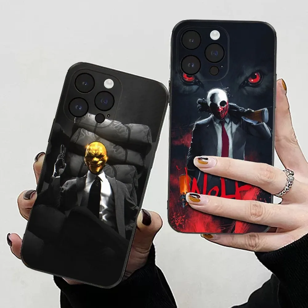 Custodia Per Telefono Game Pay-Day 3 Per Iphone 15,14,13,12,11 Plus,Pro,Max,Xr,Xs,X,7,8 Plus,Se,Mini Cover Nera Morbida