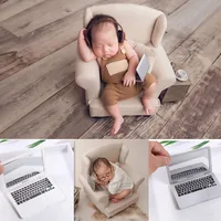 Sunshine Newborn Photography Props Mini Laptop Baby Photo Decorations Full-moon Baby Shooting Accessories Creative Props 1