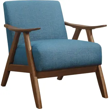 Mid-Century Modern Accent Chair – Walnut Finish 1