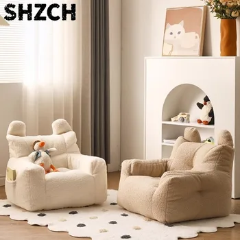 ‌ Poltroncina per Bambini con Base Antiscivolo - Design Cartone Animato, Seduta Lounge per Neonati, Angolo Portatile Pieghevole per Casa/Asilo