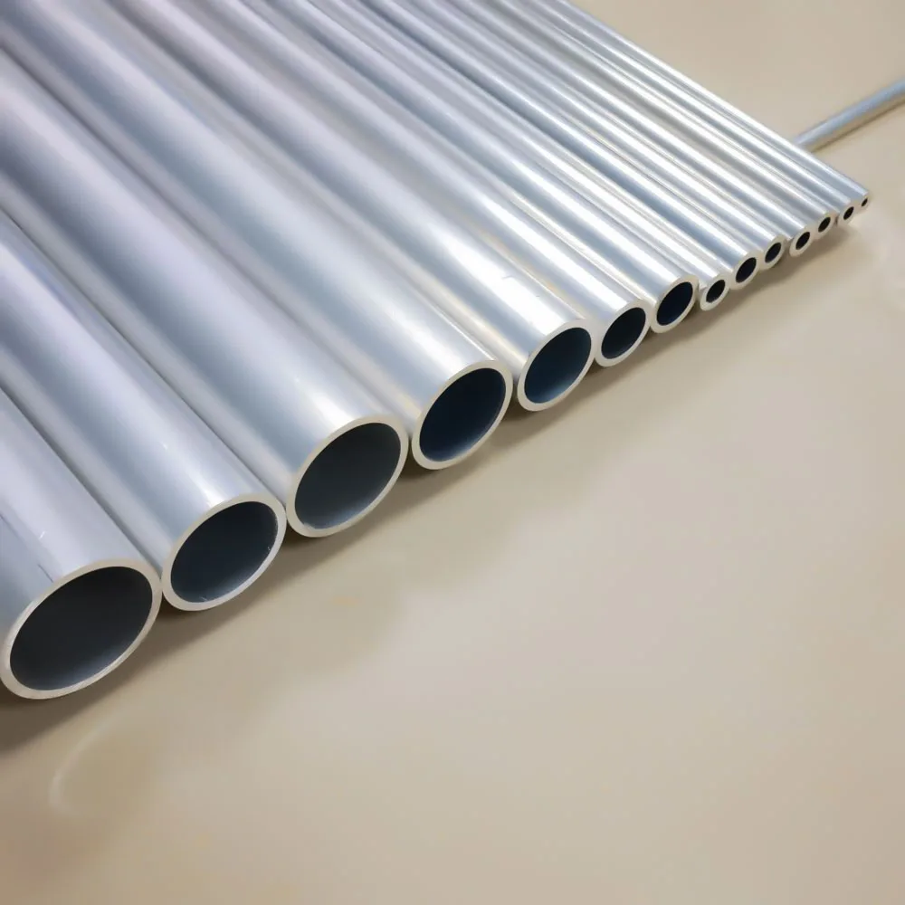긴 6063 알루미늄 합금 튜브, 알루미늄 파이프, 두께 3mm, 10-100mm, OD 직선 원형 300mm, 500mm