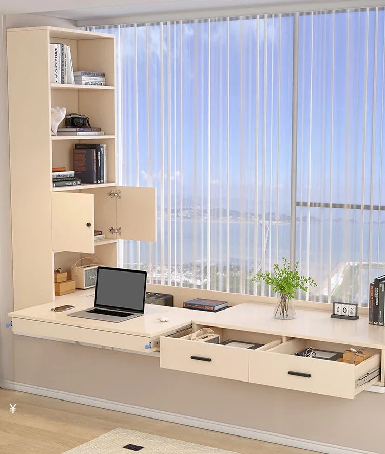 

Integrated table space utilization glove box balcony locker