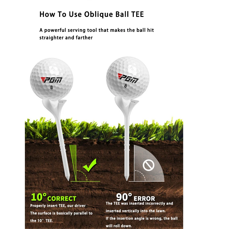 10° 20 Pcs 1 Box Golf Tees Durable Plastic Golf Ball Holder Increases Speed Golf Training Ball Tee With Golf  Accessories