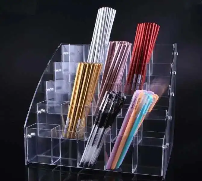 Stift Ständer Acryl Lidschatten Stift Display Ständer Schreibwaren Shop Bleistift Ständer Augenbraue Bleistift Neutral Stift Kugelschreiber Lagerung Box – Detail 10