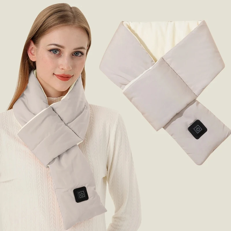 Electric USB Heated Scarf Heated Neck Warmer 3 Temperature Adjustable Heating Neck Wrap Thermal Scarf For Men Women