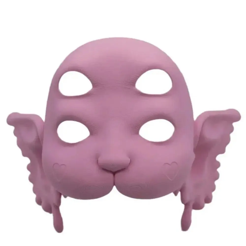 3D Printed Pink Crying Mask - Latex DIY Party Accessory Cosplay Costume