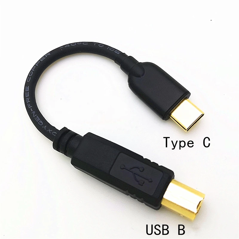 Android Teyp-C Mobile Phone OTG Connection Decoder Type-c to USB B Square Port DAC Data Audio Cable