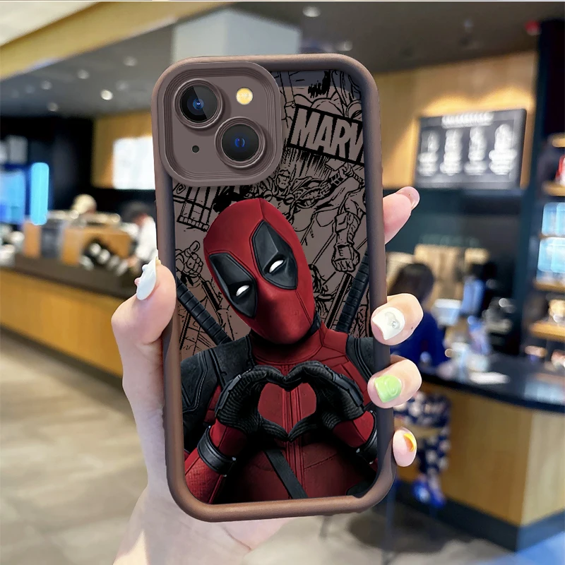 thumbnail image 1 of Funda de teléfono de Deadpool de Marvel, carcasa protectora a prueba de golpes para iPhone 16, 15, 14, 13, 12, 11 Pro Max, 16, 15, 14, 8, 7 Plus, X, XS Max, 8, 7, 1 of 4