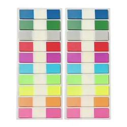 Vibrant Page Markers & Sticky Note Tabs for School, Home, and Office (2 sheets)