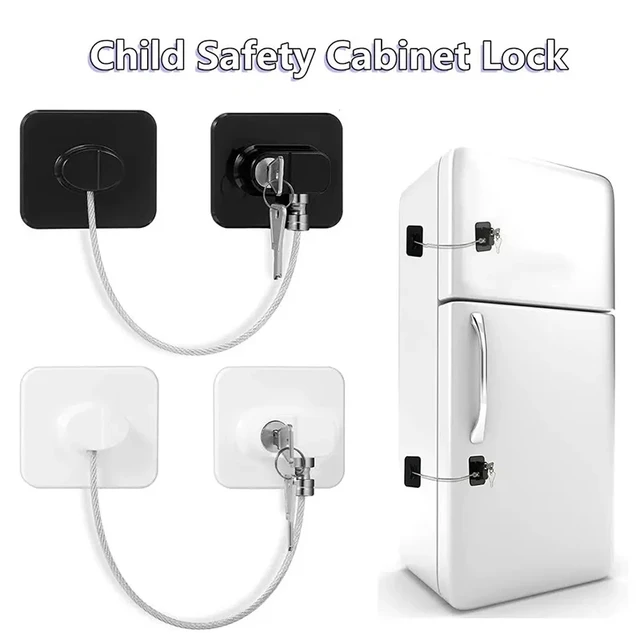 Baby Safe Refrigerator Lock with Key Code Lock Baby Safety Cabinet