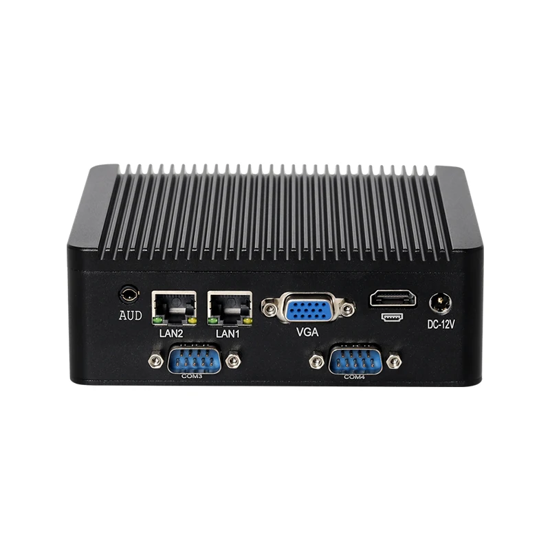 Fanless Industrial mini pc with 1xDDR4 2xGbE LAN 4xCOM RS232/RS485 4xUSB3.2 2xUSB2.0 Inter Celeron N5100 support WIN10 LINUX 3