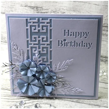1 pezzo di carta per scrapbook fai-da-te e decorazione di album modello in rilievo a tema fantasy argento - stampo per taglio in metallo con bordo quadrato