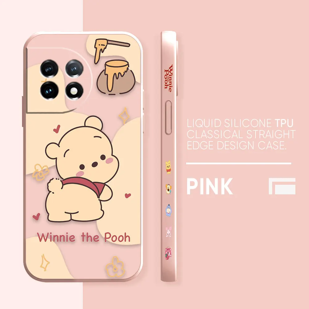 thumbnail image 1 of Case For Oneplus 5 6 9 9R 8 8T 7 7T A3 2 2V NORD 3 2 Lite Pro Simple Liquid Silicone Case Cute Winnie The Pooh, 1 of 5