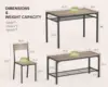 Gizoon Kitchen Table and 2 Chairs for 4 with Bench, 4 Piece Dining Table Set for Small Space, Apartment 3