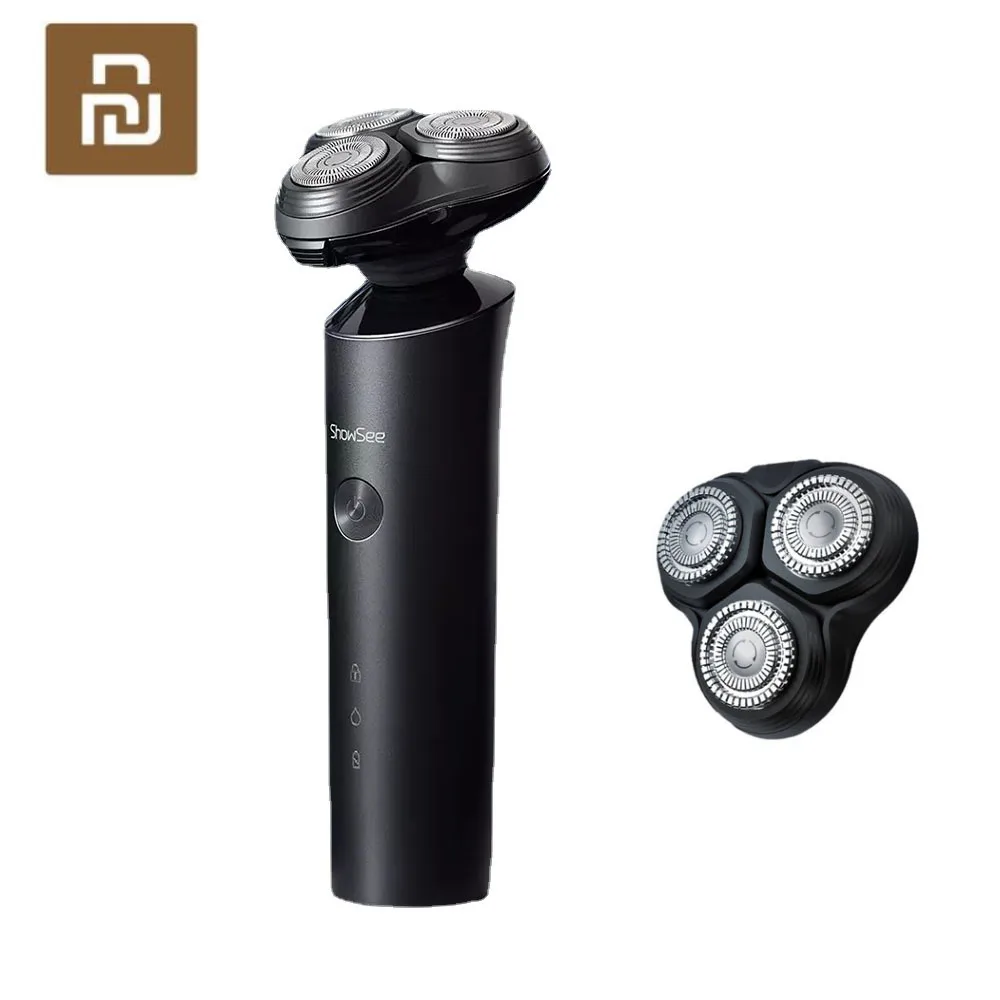 Showsee Electric Shaver Dry Wet Shaver Washable Razors Beard Rechargeable Waterproof Washable Type-C Fast Charge