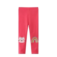 Jumping Meters 2-7T  Girls Leggings Pants Animals Embroidery Rainbow Children's Clothing Skinny Baby Pencil Pants Baby