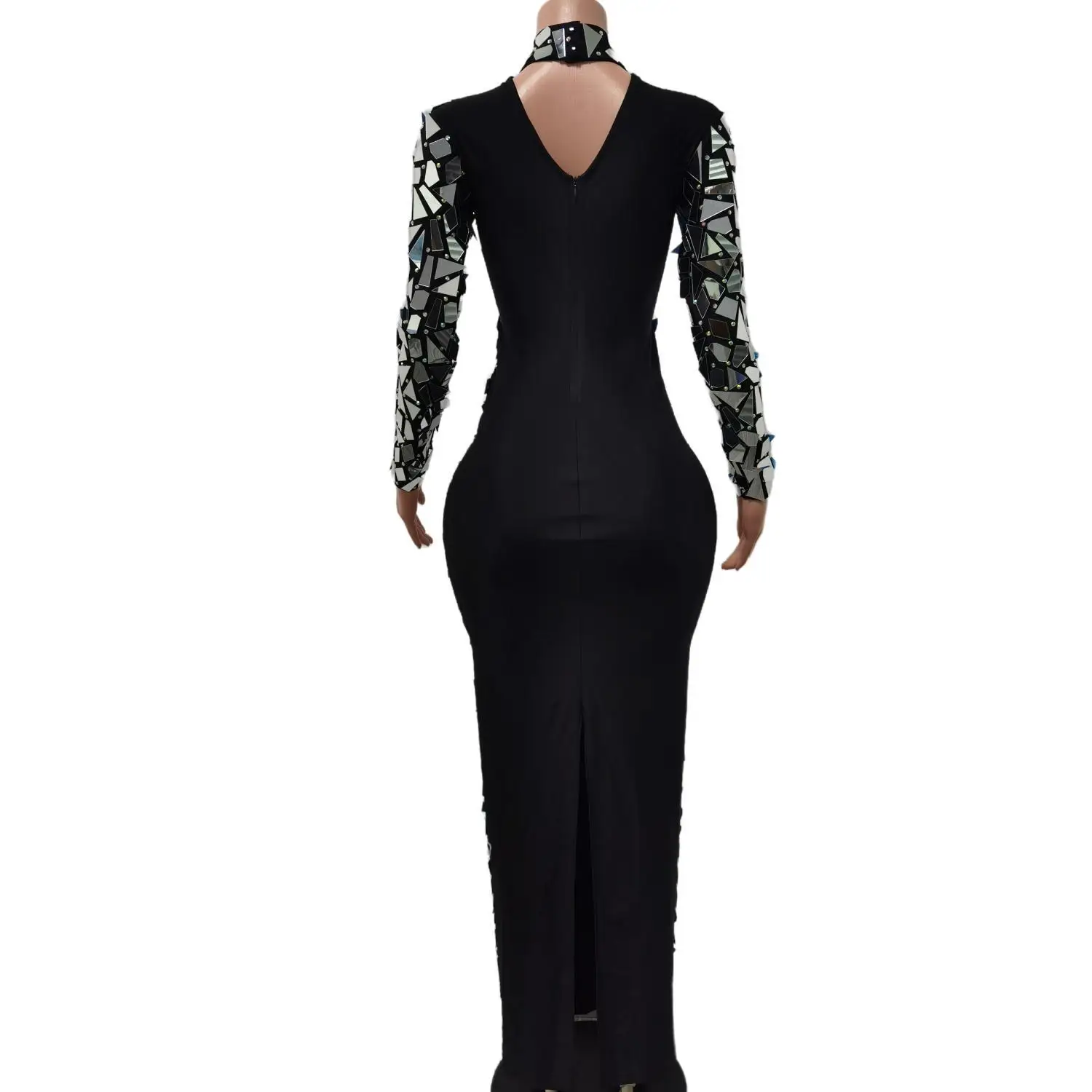 green emerald velvet dress Atria Long Ruched Prom Dress with Tie Back