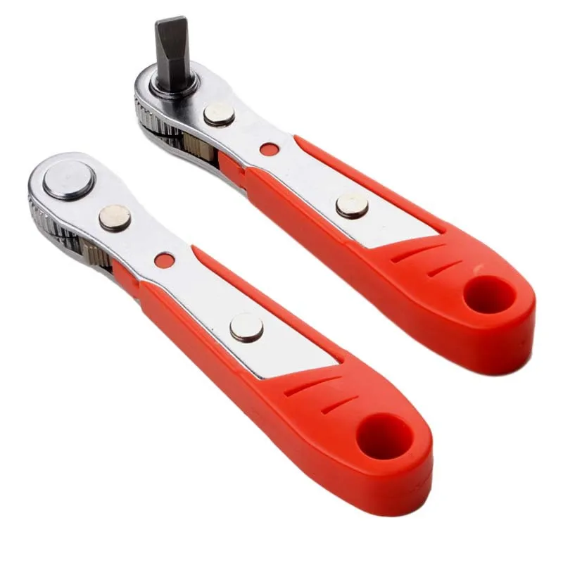 1PCS Manual tool combination Mini screwdriver bidirectional ratchet wrench Right angle multifunctional screwdriver