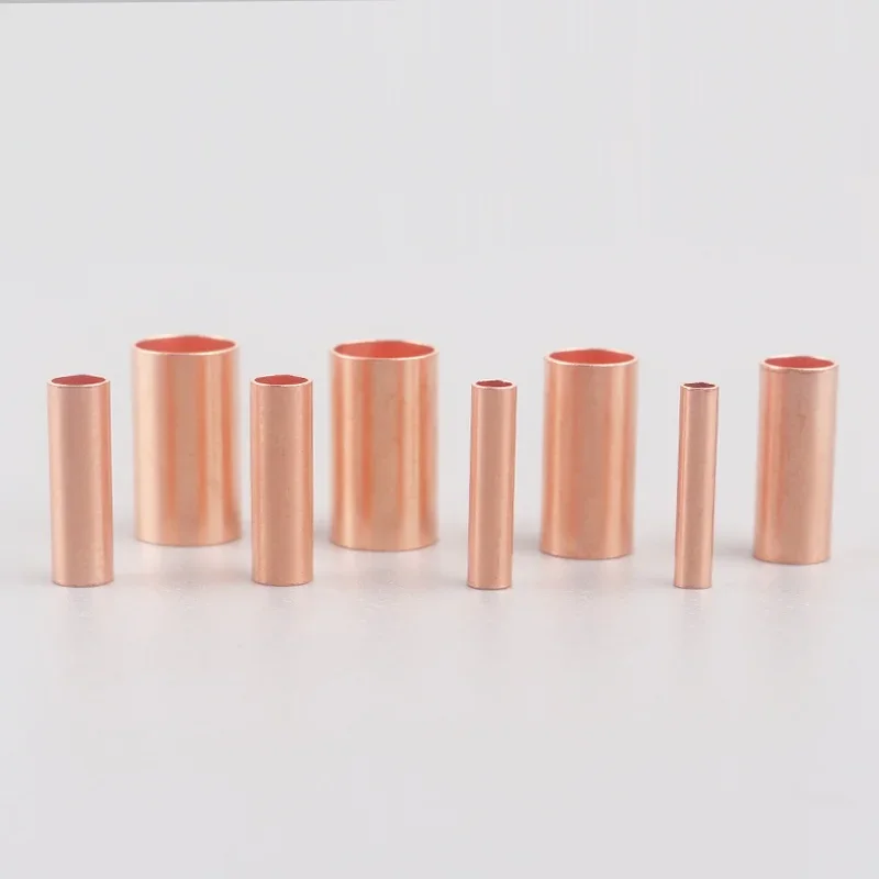 100Pcs Copper Tube Crimping Terminal GT-1.5/2/2.5/3/4/5/6/8mm Cable Connector Cold Pressed terminal connector wire connectors soldering terminal copper wire lugs