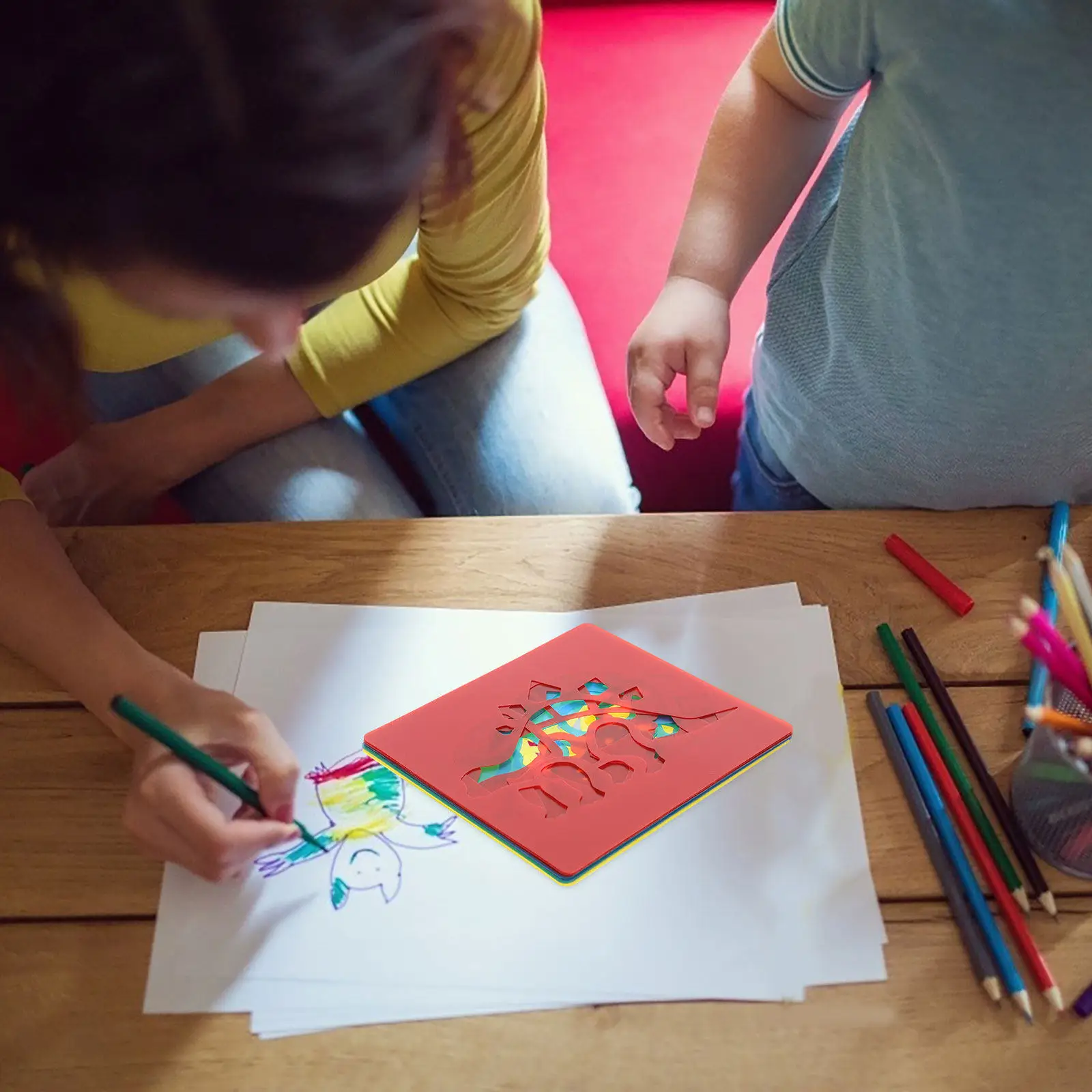 12Pcs 드로잉 템플릿 동물 스텐실 그림 그리기, 추적, 학교 미술 활동을 위한 플라스틱 재사용 가능한 공예 스텐실