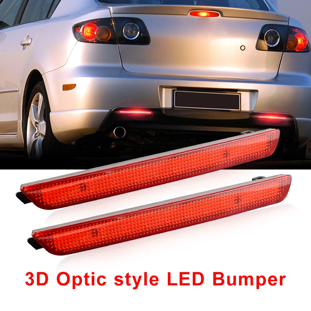 LED Rear Bumper Reflector Light Brake Lamp Reflector For Mazda 3 AXELA Tail/Brake Rear Fog Lamps Signal Light Car Accessories