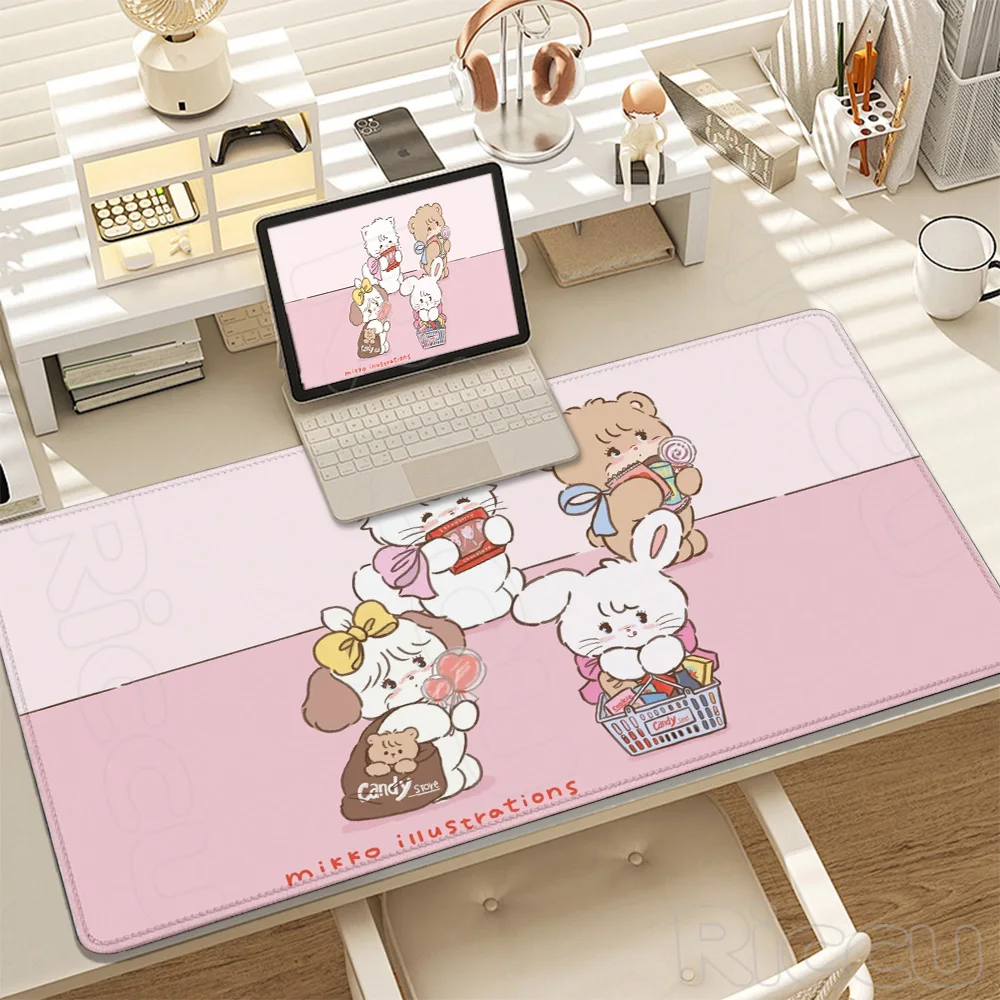Enhanced Product Title:  
Kawaii Cartoon Desk Mat - Cute XXL Gaming Mouse and Keyboard Pad