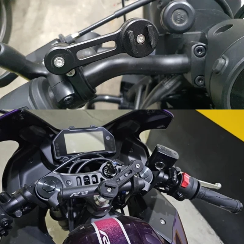 Supporto Telefono Moto In Alluminio CNC Per Kawasaki Z900 2017-2022 - Staffa Navigazione Da Manubrio, Colore Nero