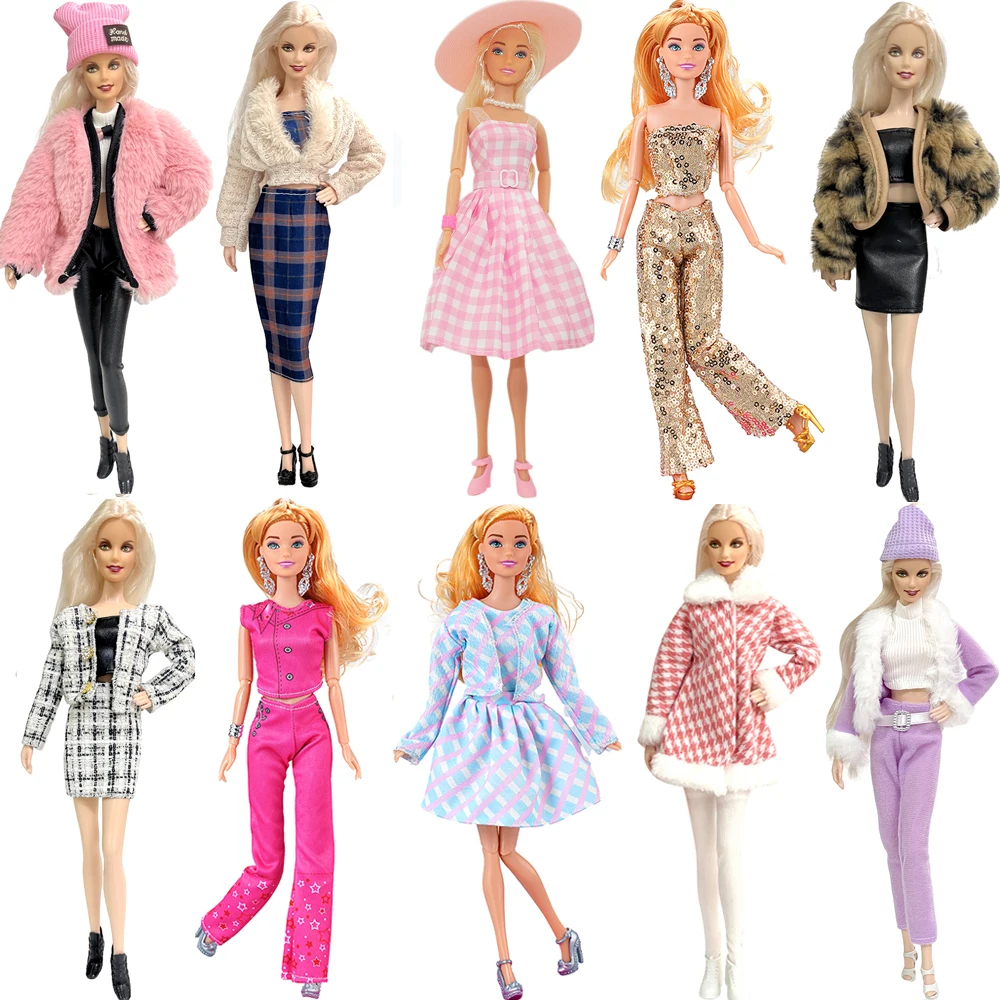 NK Official 1 Set Doll Clothes Outfit Dress Fashion Clothes  Coat Pants Clothing For Barbie Doll Accessories Girl‘s Toy  JJ [puma] official puma ess pants tr cl m 84723401