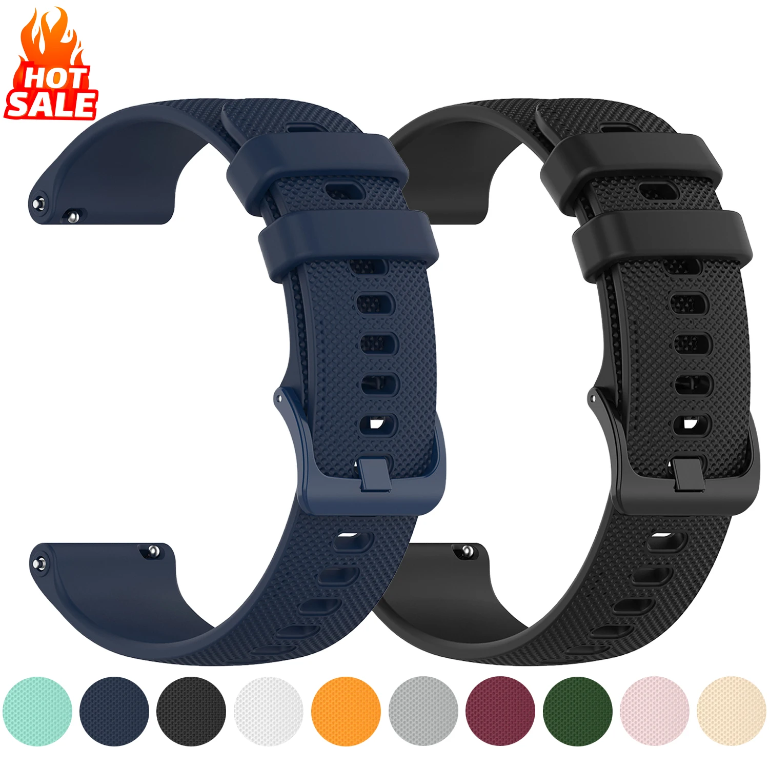 Premium Silicone Strap for Garmin Venu & Forerunner Series - Adjustable Fitness Bracelet