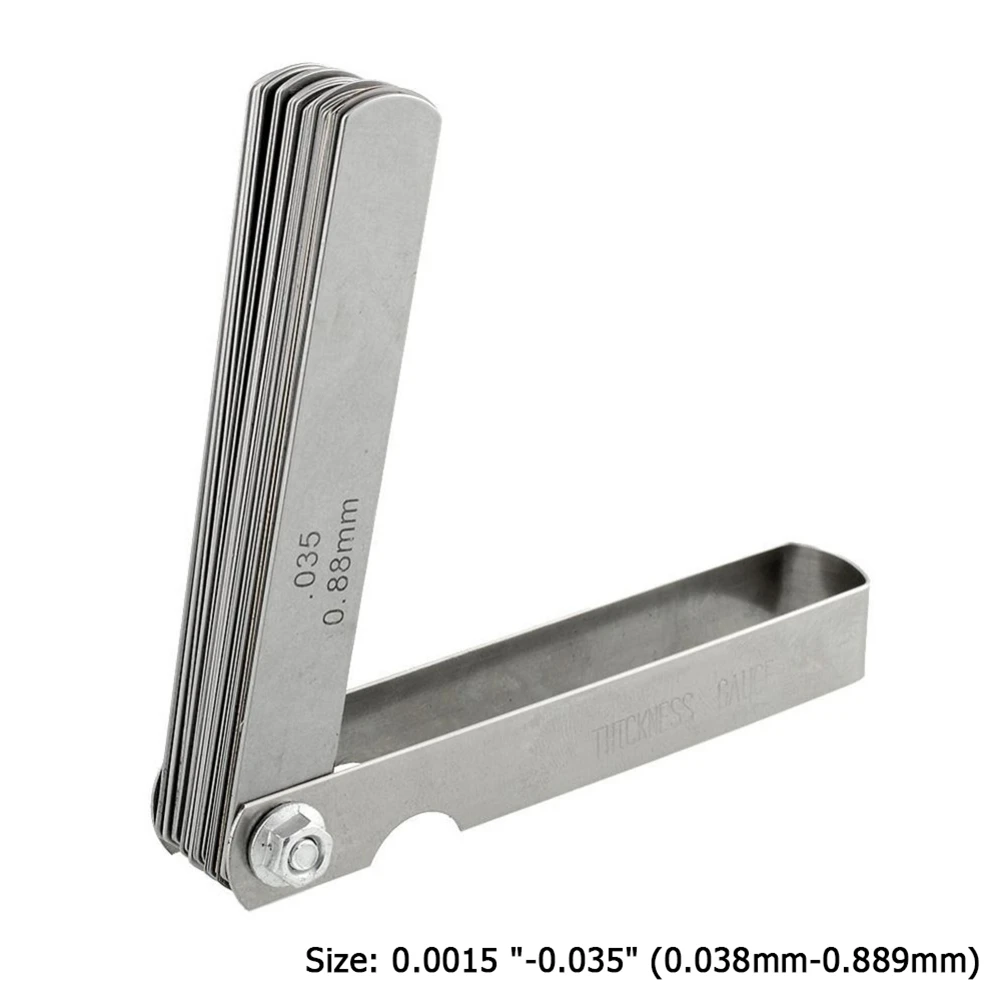 Feeler Gauge Metric Thickness 32 Blades Set Tappet With Brass Gap Measure Tool Range 0.04mm 0.88mm Valve Motorcycle Measurement