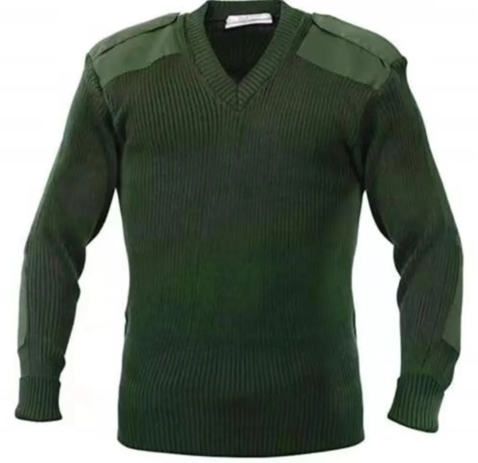Men's V-Neck Knitted Sweater Wool Blend Long Sleeve Fashionable Slim Fit Warm Autumn Winter Top Cross-Border Style African La... - 5