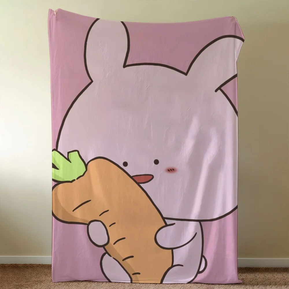 Cartoon Plush Cozy Blanket Throw - Cute and Soft for Living Room or Sofa, Ideal Childish Birthday Gift