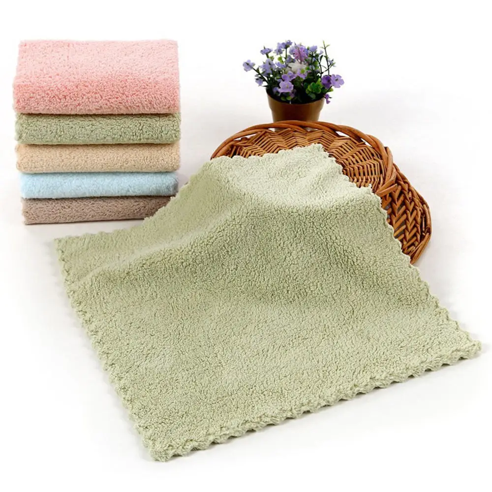 Baby Soft Coral Fleece Face Hand Bathing Towels Square Wipe Cloth Newborn Handkerchief Multi-Function Foam Bathroom Accessories