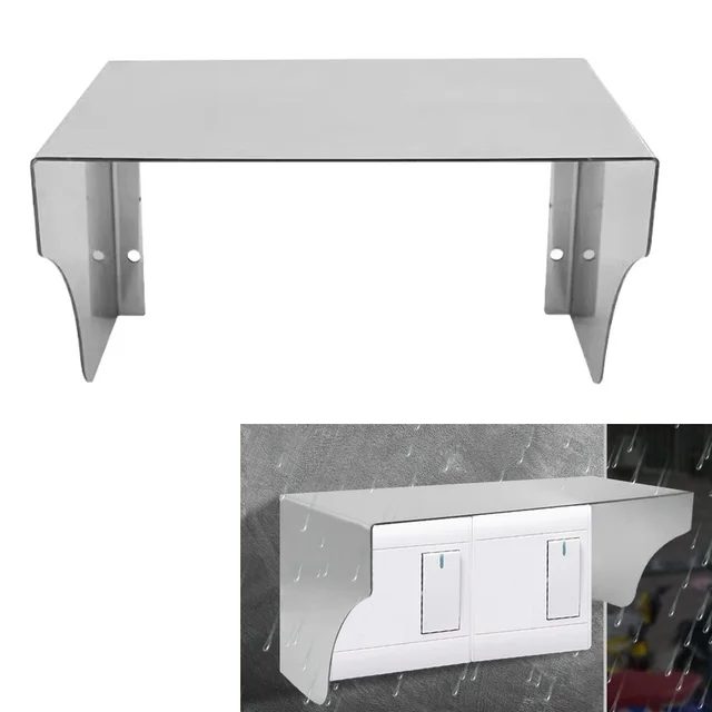 สแตนเลส Doorbell Rain COVER กลางแจ้งสวิทช์ป้องกันซ็อกเก็ตครีมกันแดดกันน้ําสําหรับสถานีชาร์จ 1