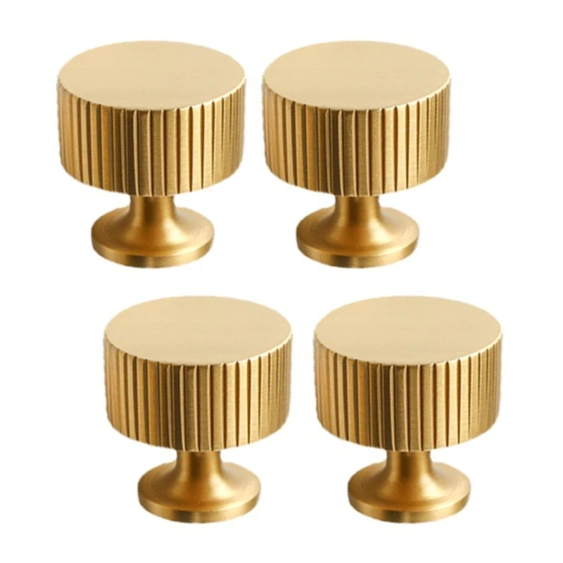 

Set of 4 Modern Gold Brass Pulls Furniture Hardware Cupboard Handles for House