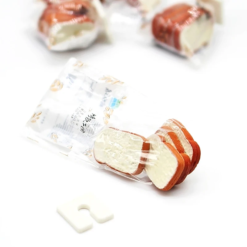 ? ? 1Bag 1:12 인형 집 미니어처 빵 토스트 미니 음식 모델 주방 장식 장난감 인형 집 액세서리
