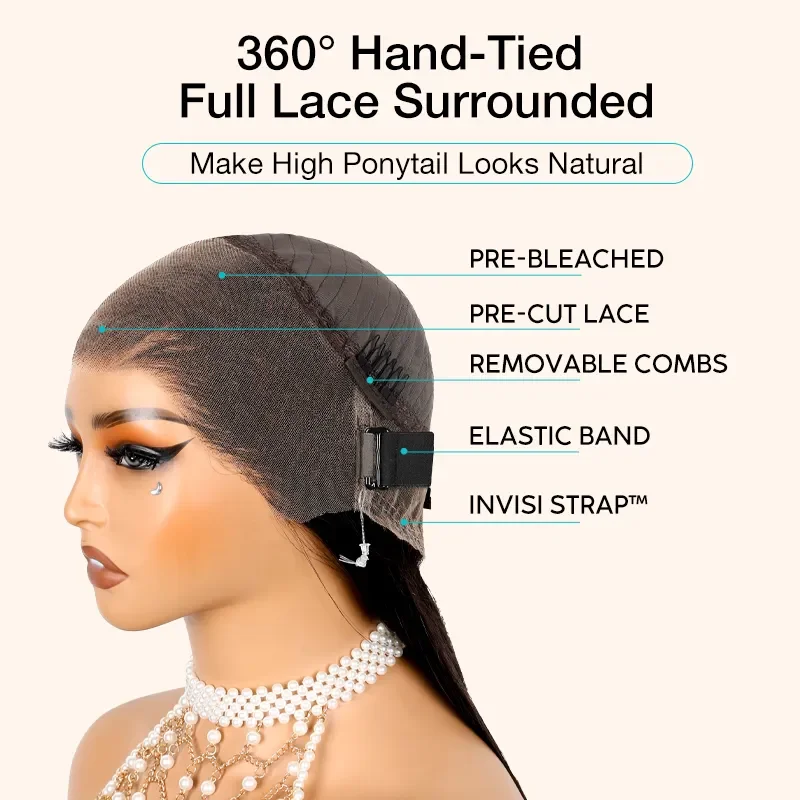 30inch Straight Hair 13x4 Full Lace Frontal Wig Human Hair For Women 13x6 Hd Lace Frontal Wig 360 Ashimary
