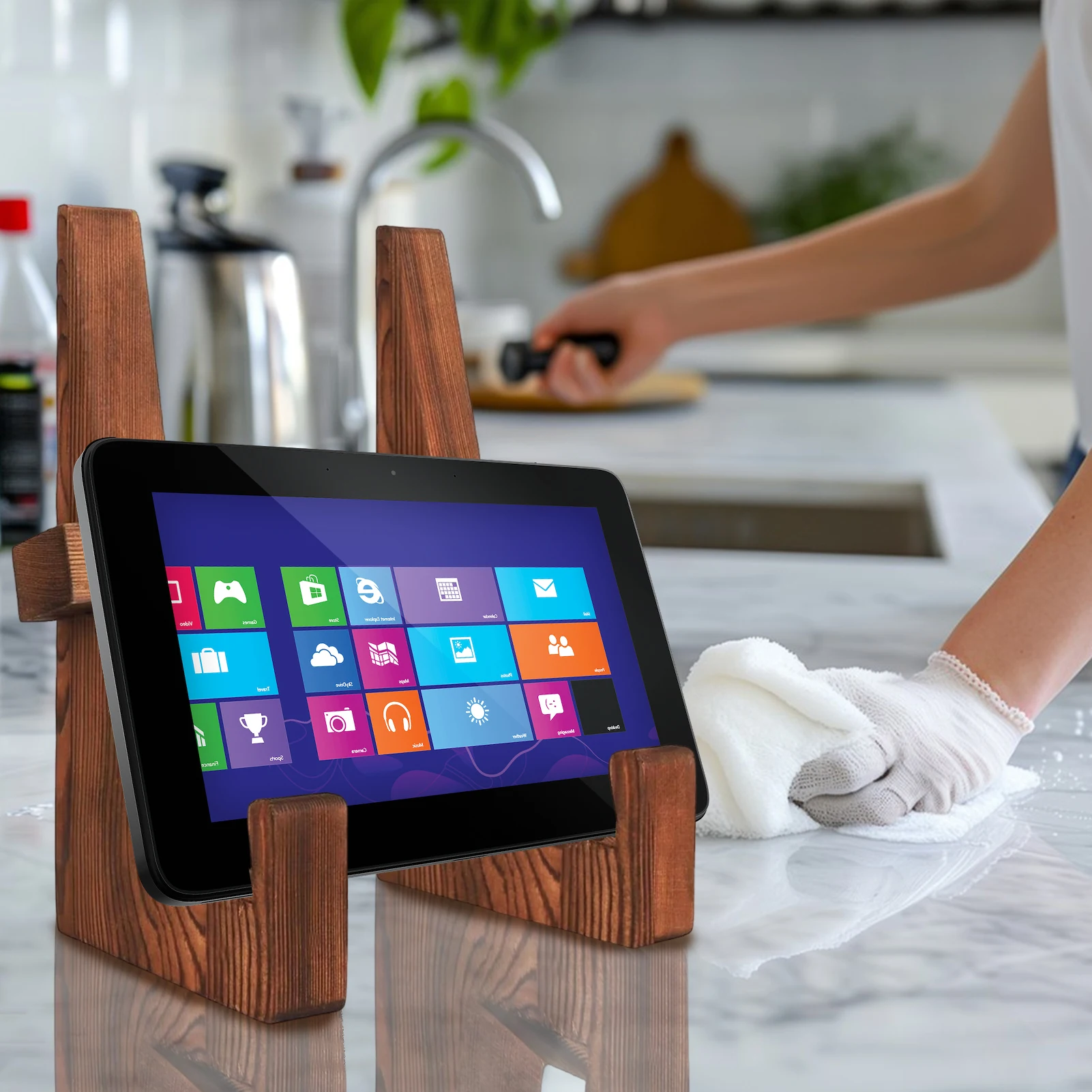 Vtizikl Support Assiette Décoratif En Bois, Porte Assiette De Table Polyvalent Presentoir Pour Cadres Photos Livres Vinyles Tablette Petit Chevalet En Bois Vintage 92388021