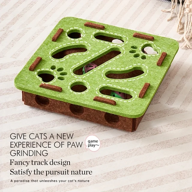 Hot Sell Felt Cat Scratching Post Interactive Pet Cat Toys with Bell Ball Indoor Kitten Playing Toys Cat Supplies 6