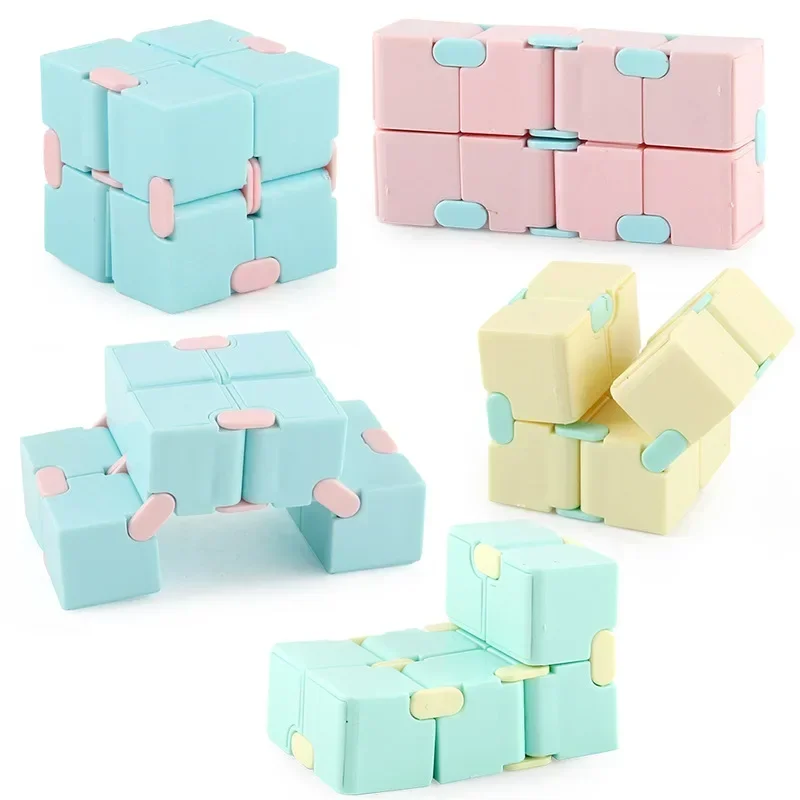 Fidget Toy Infinity Cube Fold Plastic Magic Cube Office Flip Cubic Puzzle