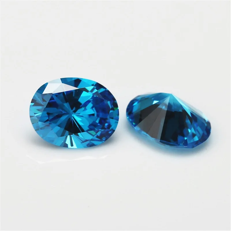 Größe 2x3mm-10x14mm AAAAA Ovaler CZ-Stein in Meerblau, Grün, Kaffeebraun, Rhodolit, Tansanit-Farbe, Synthetischer Kubischer Zirkonia, Loser Zirkon – Detail 6