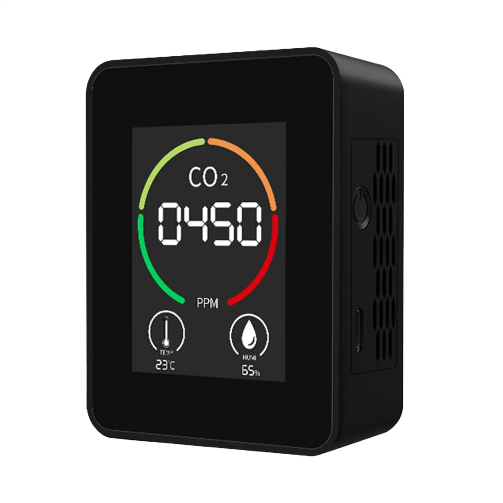 가정용 CO2 테스터 LED 디스플레이, 백라이트 포함, 정확한 온도 습도 모니터, 온실 가정 침실 야외 실내