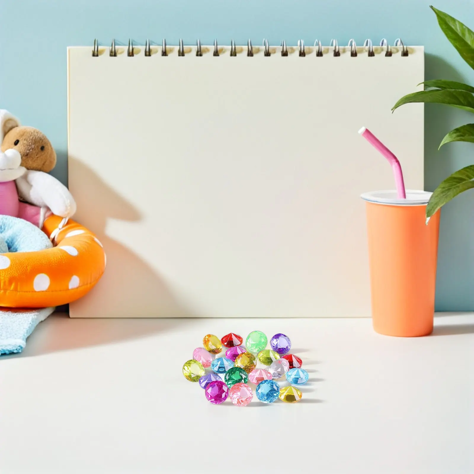 60Pcs 풀 다이빙 보석 아크릴 가짜 다채로운 수중 어린이 여름 장난감 풀 파티..