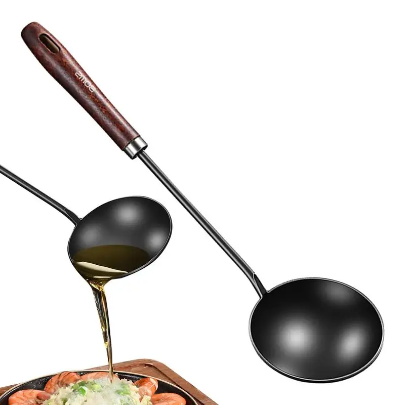

Skillet Spoon Shrimp Cake Spoon Skillet Iron Cake Spoon Non-Stick Cake Maker Spatula Frying Snack Spoon Iron Metal Handle Tool