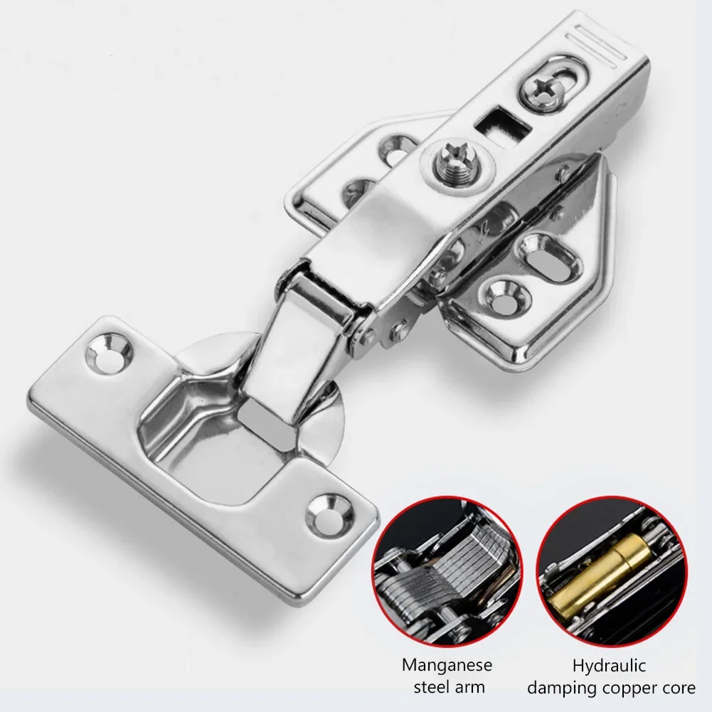 

Stainless Steel Cabinet Soft Hinge Damper Buffer 2/4PCS Door Furniture Soft Cupboard Hydraulic Hardware Wardrobe Buffer Close