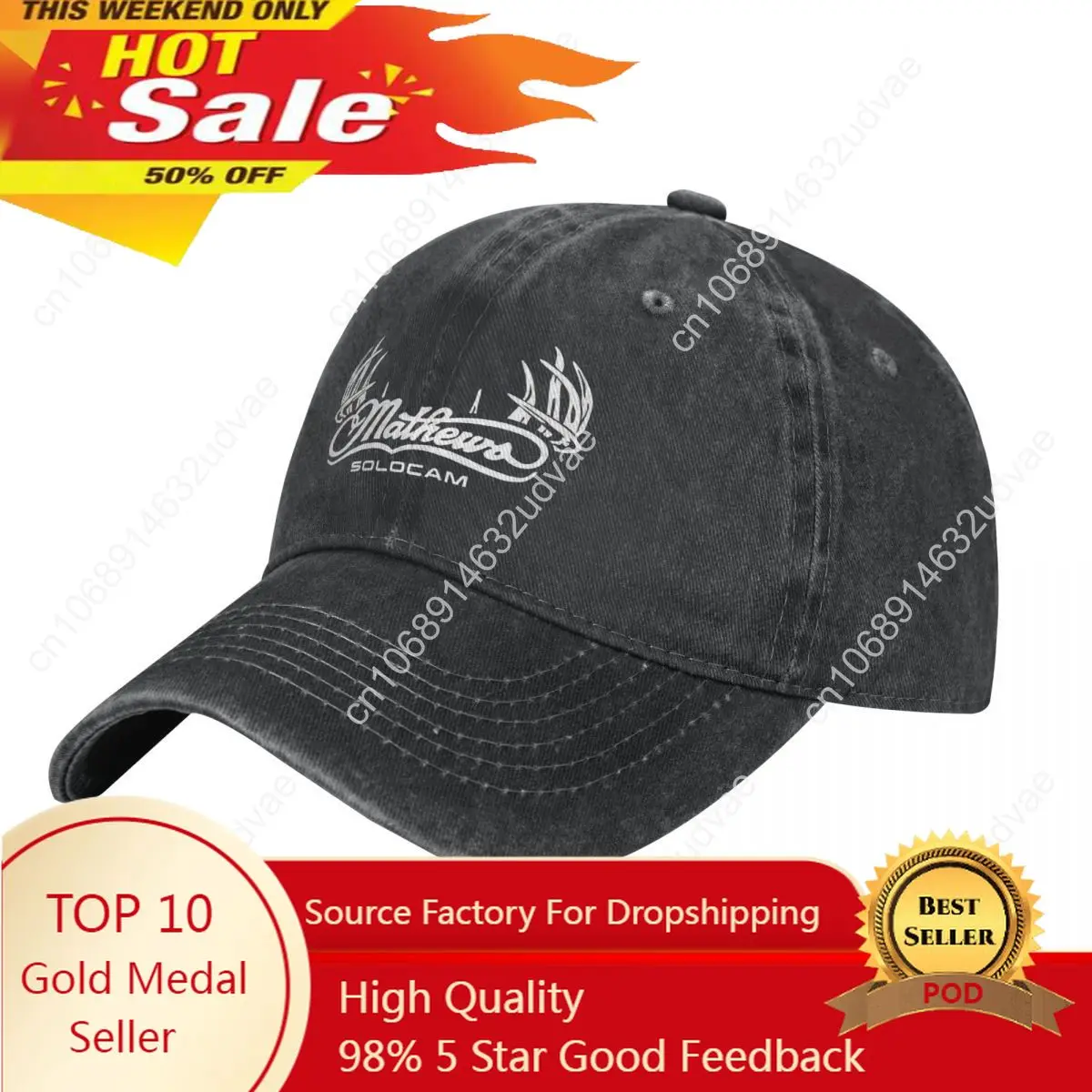 

Mathews Solocam Bow Archery Cowboy Hat Visor fishing hat Men'S Hat Women'S