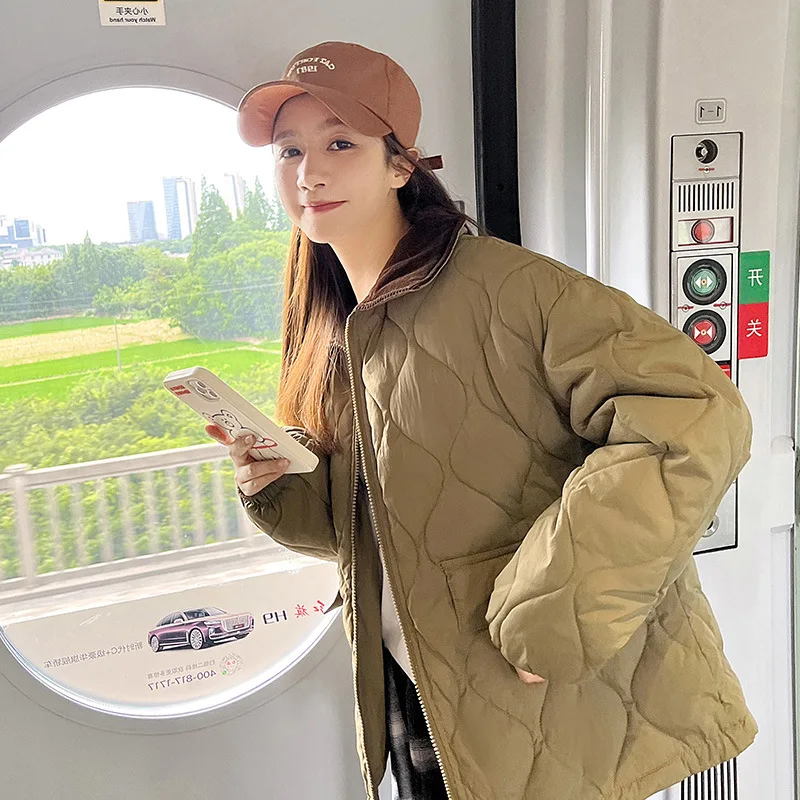 

EBAIHUI Women's Jacket Coats 2022 Winter Padded Short Coat Female Fashion Oversized Loose Casual Hooded Parkas Woman