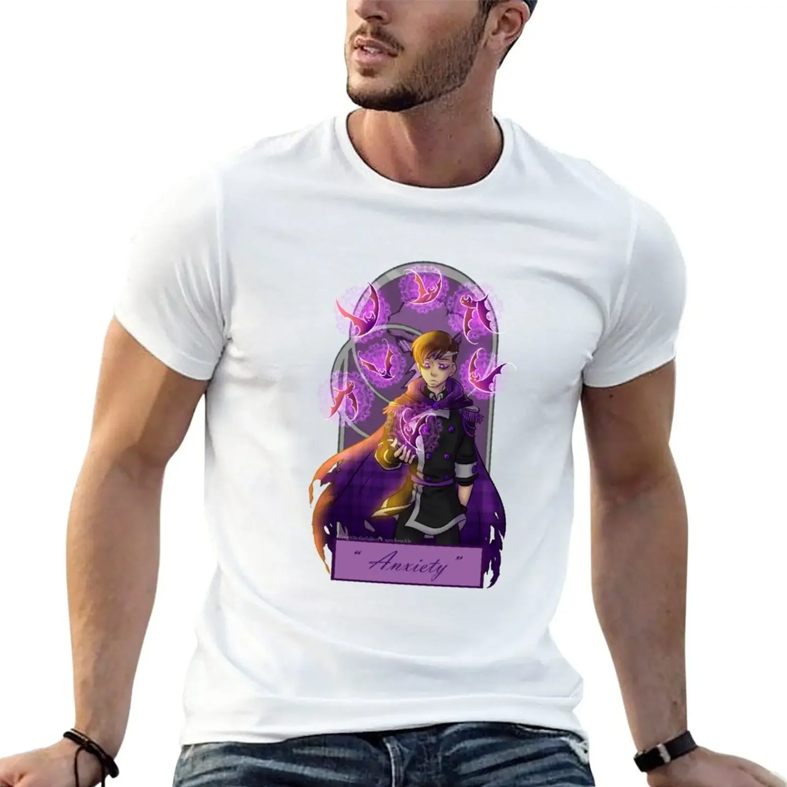 Royal Sides- Virgil Sanders : Shadow Bat T-Shirt Heavyweights Summer Top Summer Clothes Abbigliamento Uomo